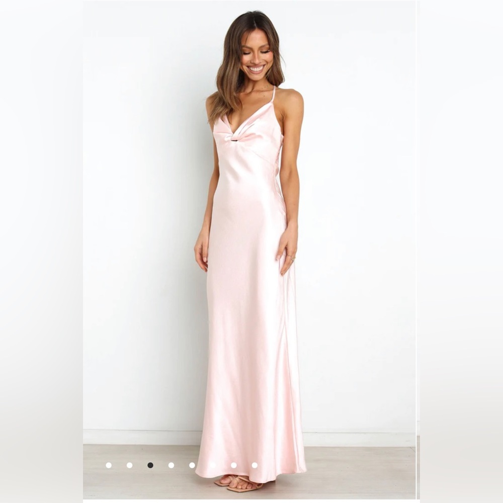 Petal & Pup Blush Satin Maxi Dress